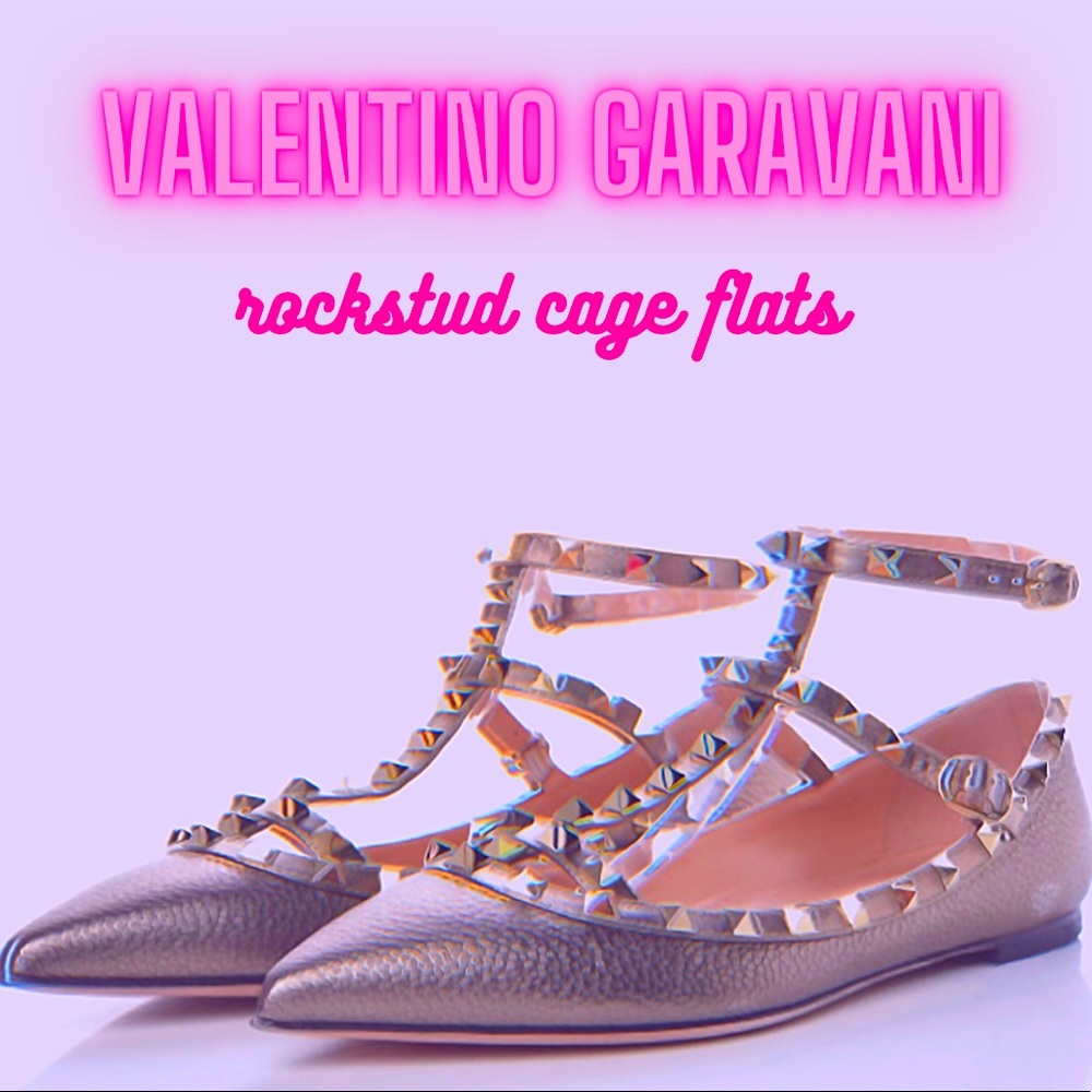 Valentino Garavani Caged Rockstud Flats